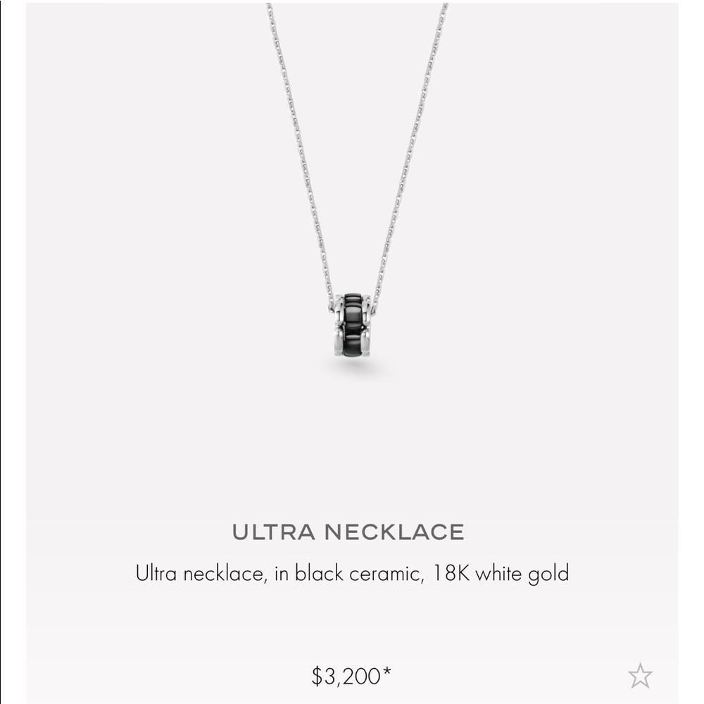 CHANEL ultra necklace in black ceramic